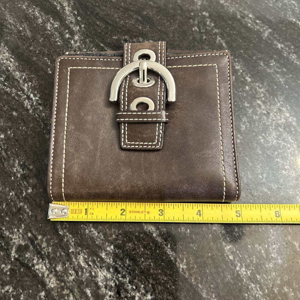 Lot of 2-Coach Signature Soho Wallet Black Leather Buckle Credit Card Coin Purse - Picture 12 of 15